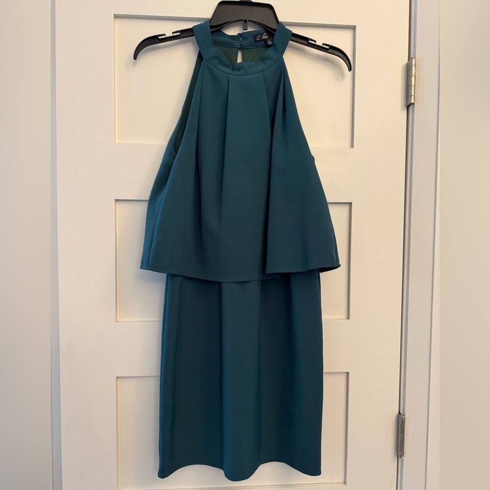 Small Emerald Green Halter Mini Dress
